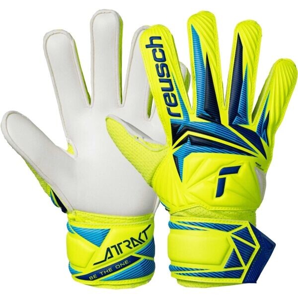 Reusch ATTRAKT SOLID JUNIOR Brankářské rukavice, žlutá, velikost