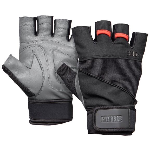 Fitforce FERAL Fitness rukavice, černá, velikost