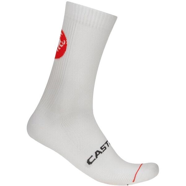 Castelli ENTRATA 18 SOCK Pánské cyklistické ponožky, bílá, velikost
