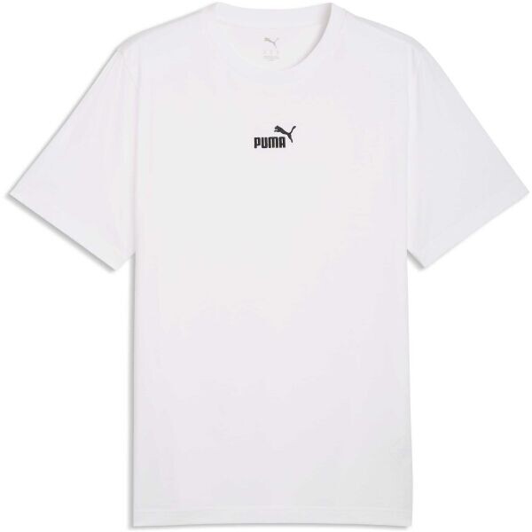 Puma ESSENTIALS SMALL NO.1 LOGO CENTERED TEE Pánské tričko, bílá, velikost