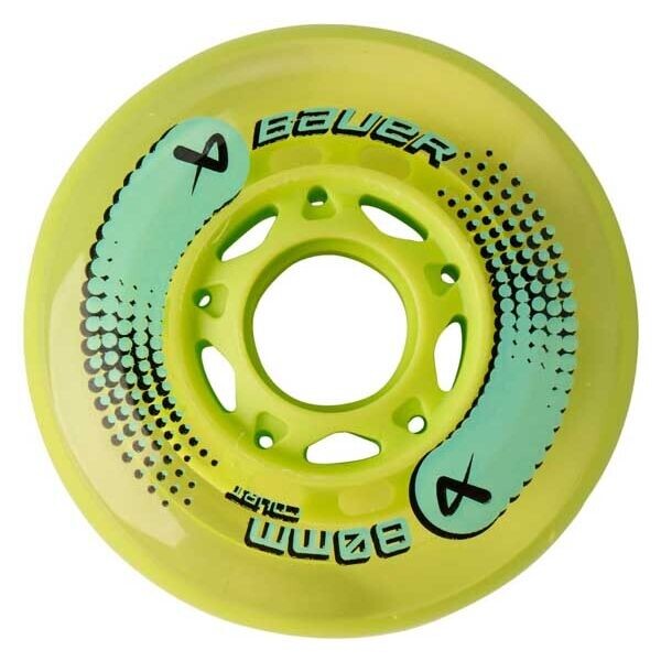 Bauer COURT WHEEL 68MM/76A 4PK Inline kolečka, žlutá, velikost