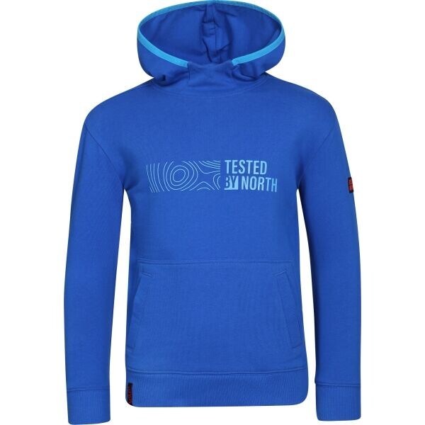 KILPI NORTHEN Chlapecká bavlněná mikina s kapucí, modrá, velikost