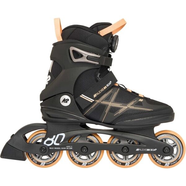 K2 ALEXIS 80 BOA Dámské inline brusle, černá, velikost 37