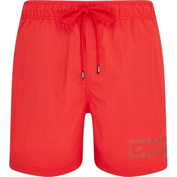 DKNY KOS Pánské plavecké šortky, červená, velikost