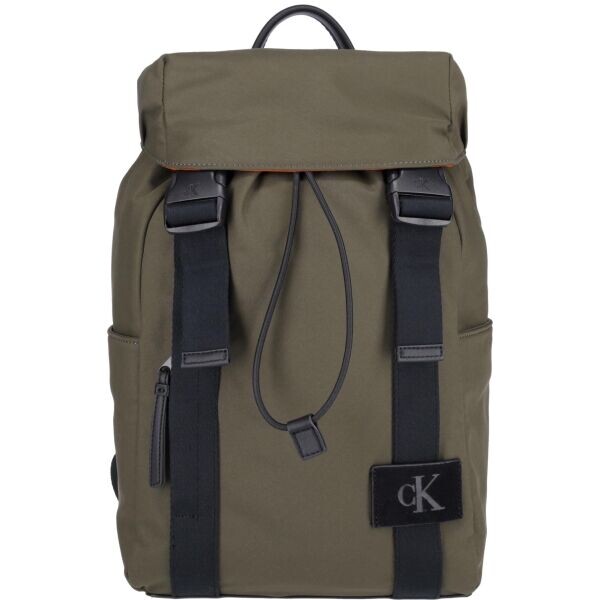Calvin Klein CANVAS MIX BACKPACK Městský batoh, khaki, velikost