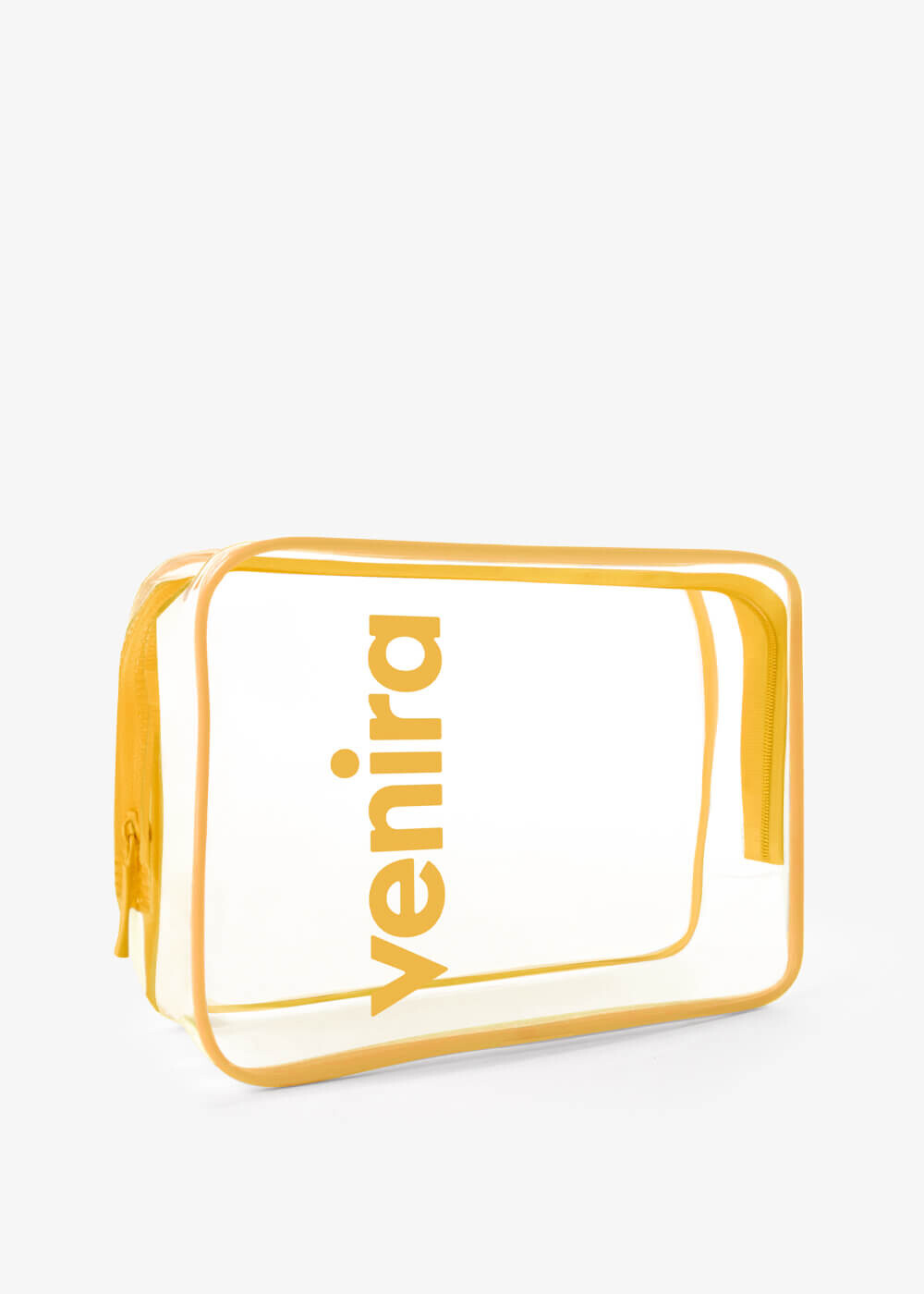 VENIRA kosmetická taška - průhledná, žlutá, vel. XL