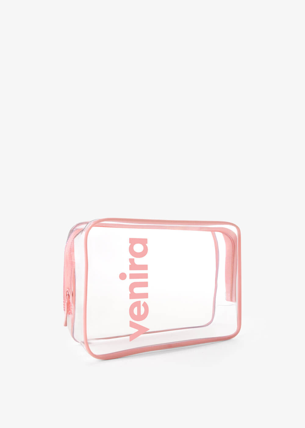 VENIRA kosmetická taška - průhledná, růžová, vel. M