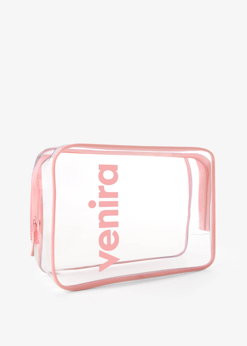 VENIRA kosmetická taška - průhledná, růžová, vel. XL