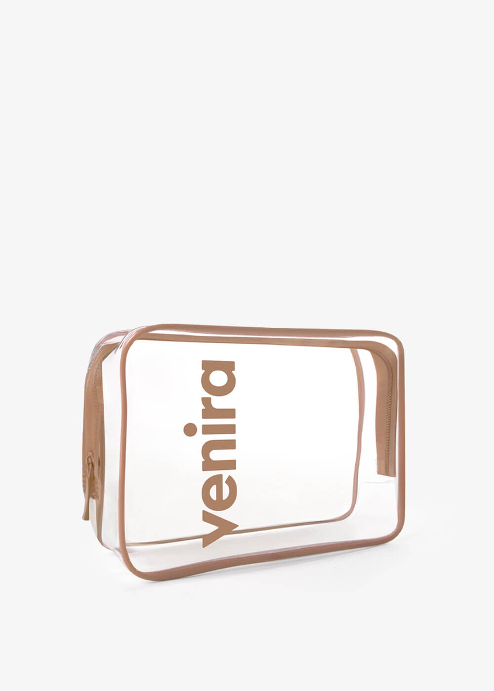 VENIRA kosmetická taška - průhledná, béžová, vel. L