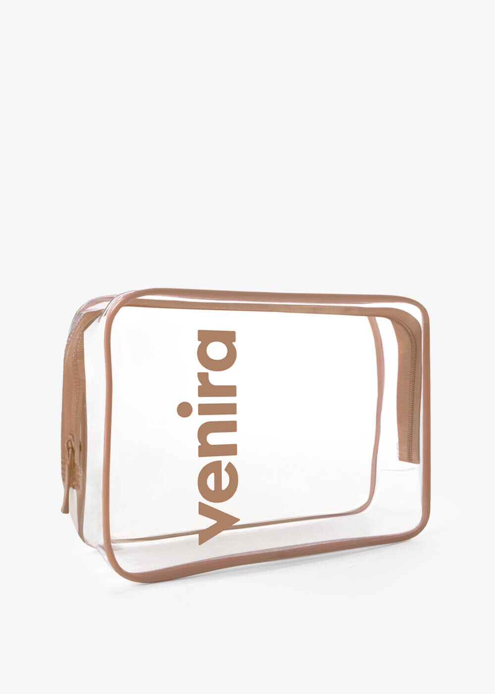 VENIRA kosmetická taška - průhledná, béžová, vel. XL