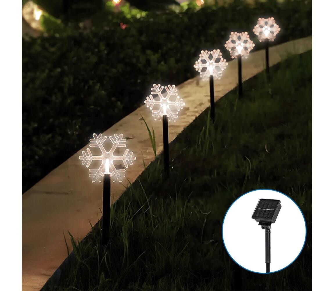 B.V.  - LED Solární vánoční svítidlo LED/0,054W/1,2V 1m IP65 studená bílá B10201Q8E