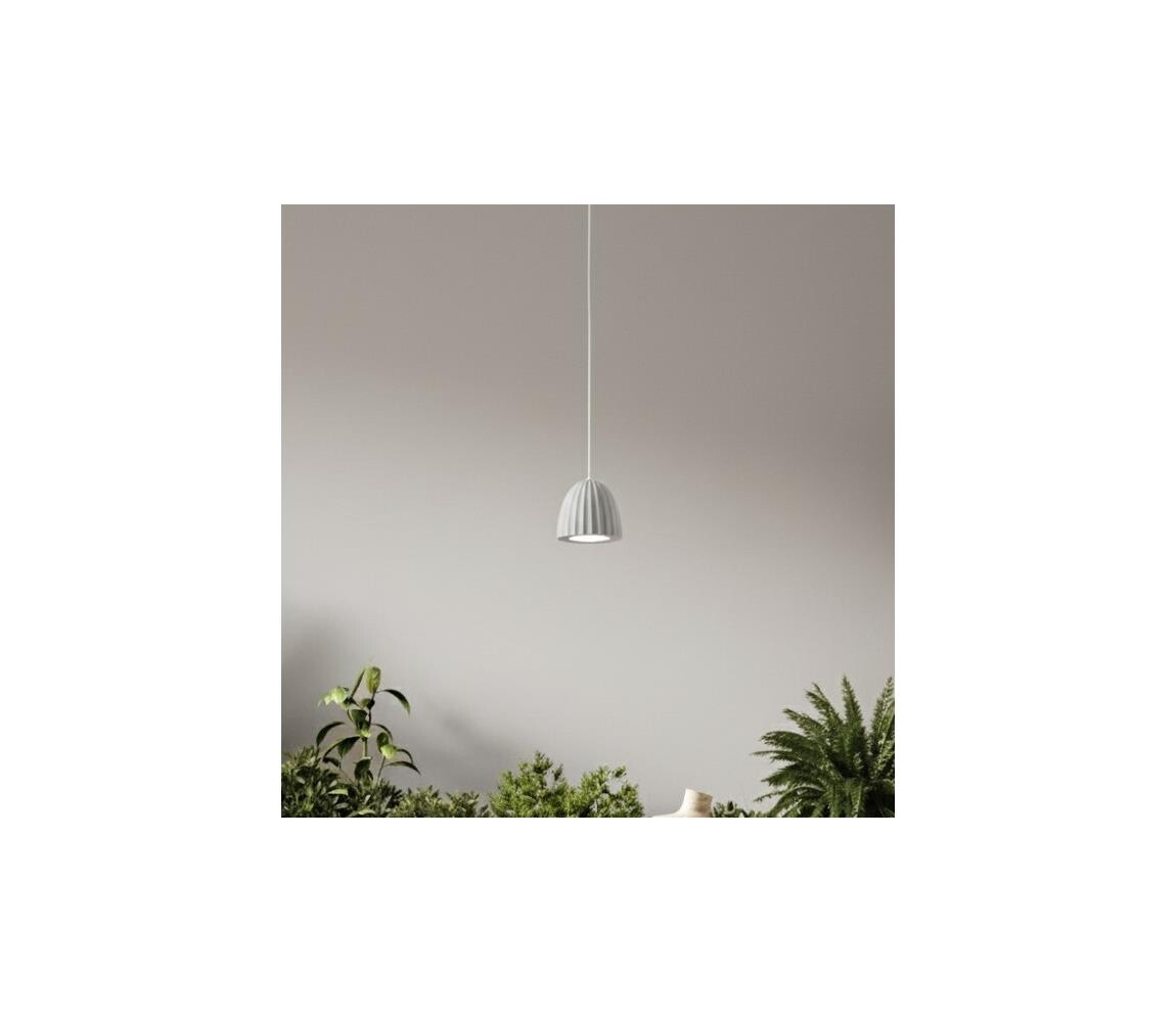 Ondaluce - Lustr na lanku CONCRETE 1xGU10/7,5W/230V pr. 10,5 cm beton šedá SO.CONCRETE/CEMENT