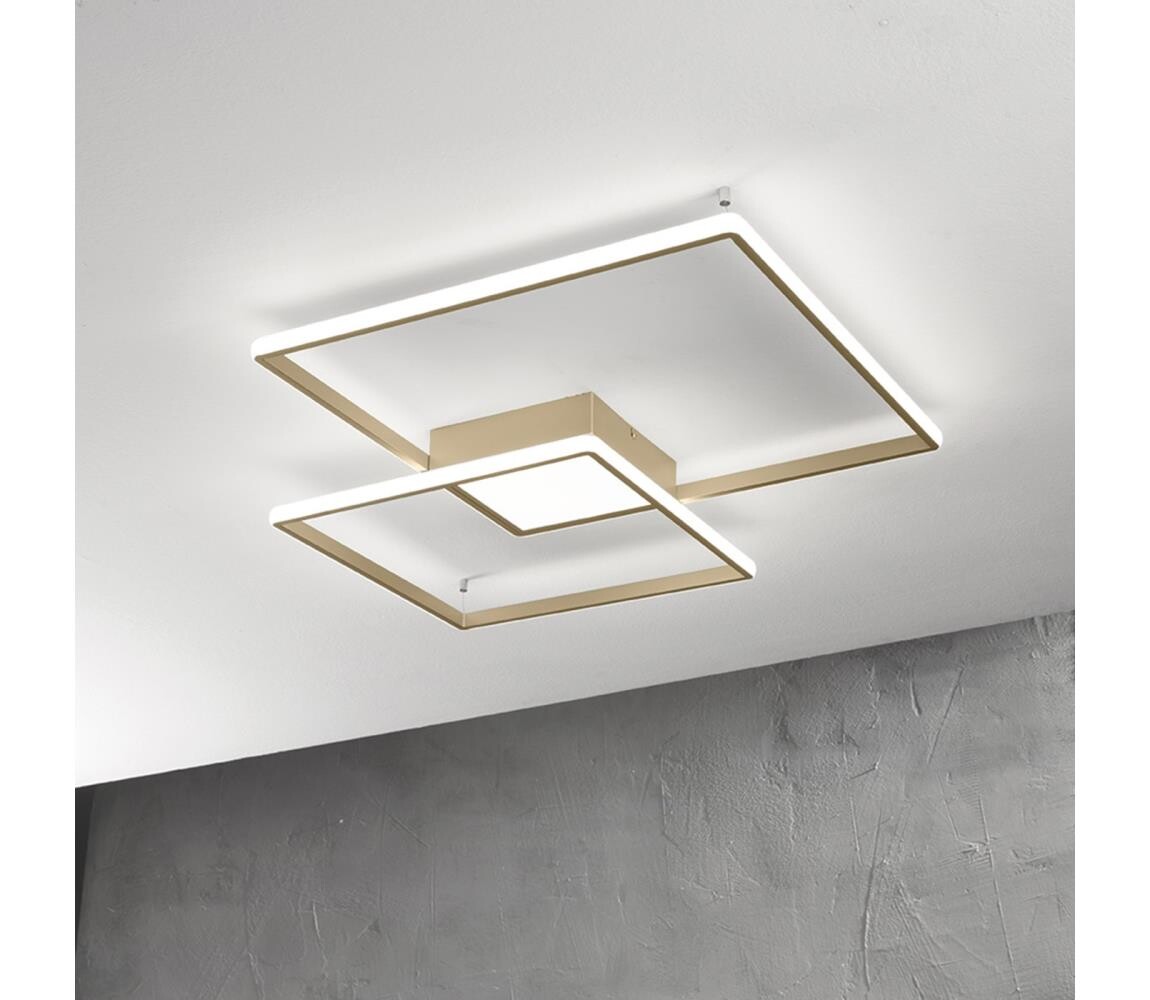 Ondaluce - LED Stmívatelné stropní svítidlo DOWEL LED/46W/230V zlatá PL.DOWEL/PC-ORO