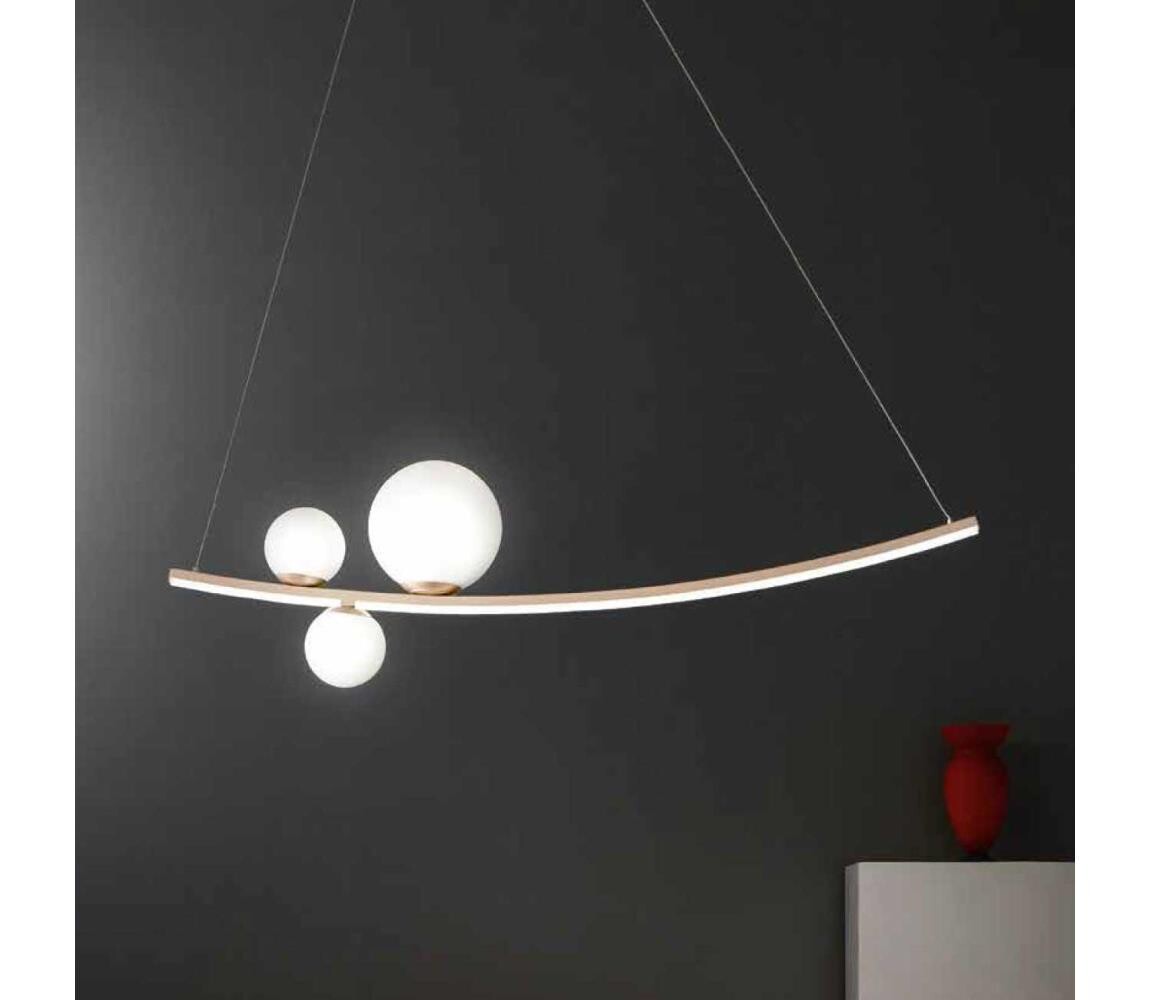 Ondaluce - LED Stmívatelný lustr na lanku ALTALENA LED/48W/230V zlatá SO.ALTALENA/ORO