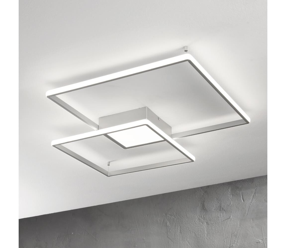 Ondaluce - LED Stmívatelné stropní svítidlo DOWEL LED/60W/230V stříbrná PL.DOWEL/SILVER-GR