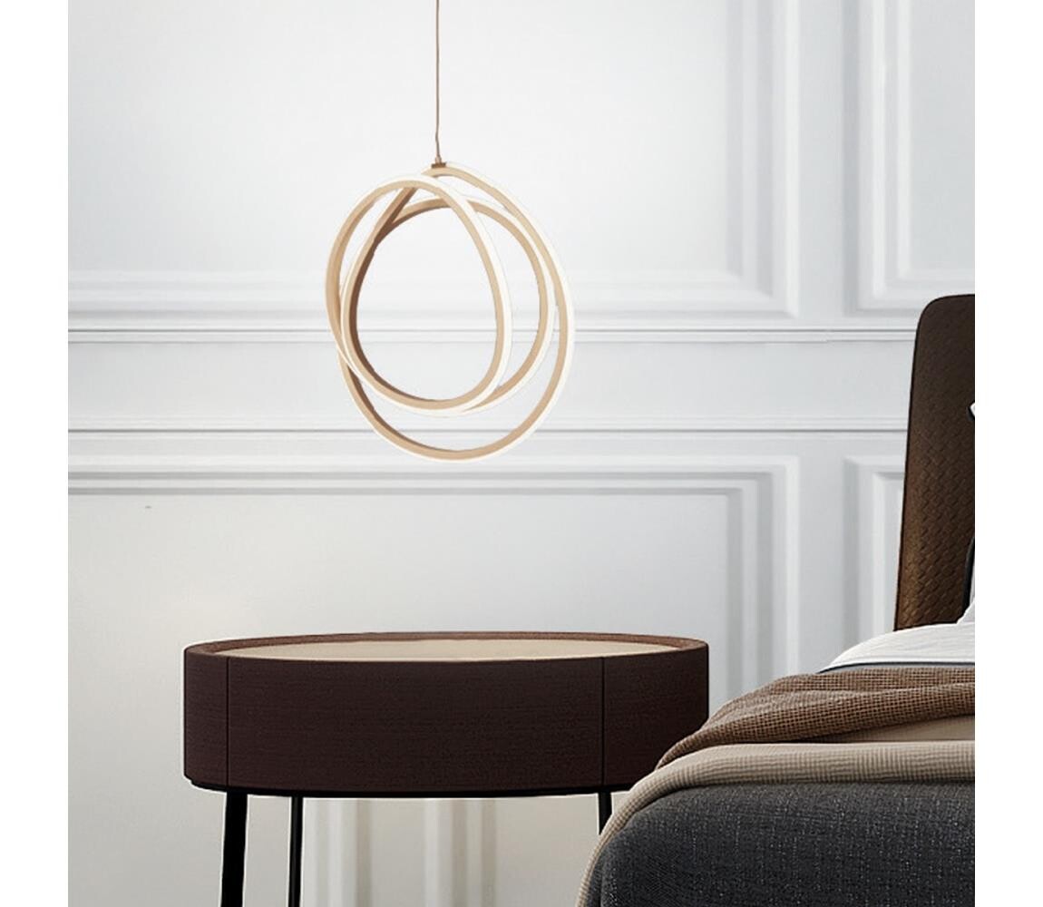 Ondaluce - LED Stmívatelný lustr na lanku GOLDEN LED/28W/230V zlatá SO.GOLDEN/35