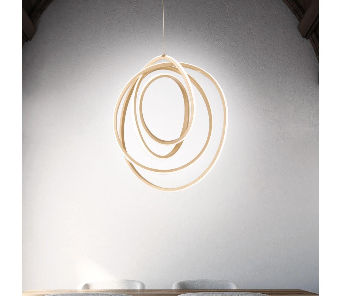 Ondaluce - LED Stmívatelný lustr na lanku GOLDEN LED/50W/230V zlatá SO.GOLDEN/50