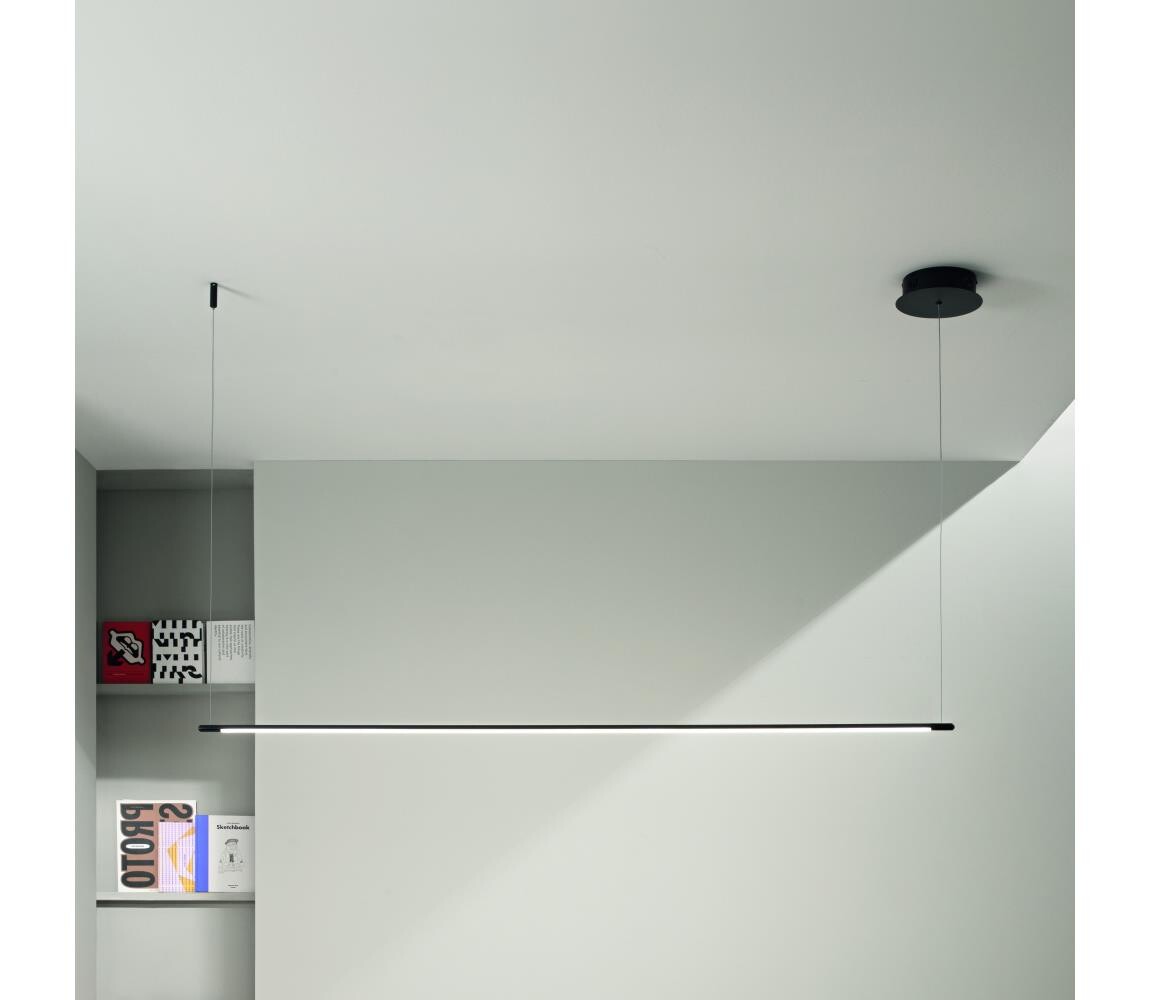 Ondaluce - LED Stmívatelný lustr na lanku GENIUS LED/28W/230V černá SO.GENIUS/160-NERO
