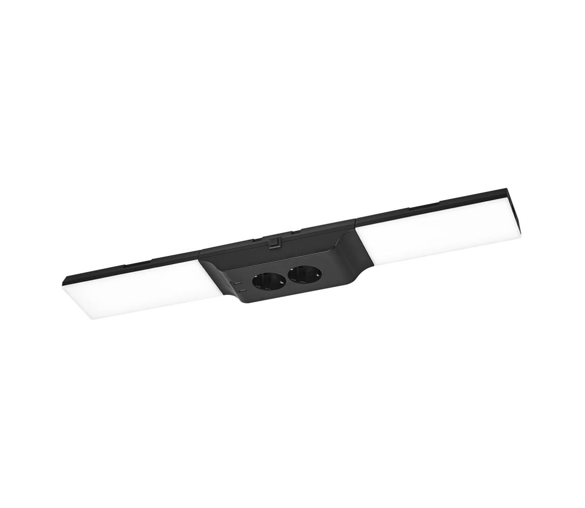 Osram - LED Stm podlinkové svítidlo se zásuvkami UNDERCABINET LED/10W/230V černá 4099854463211