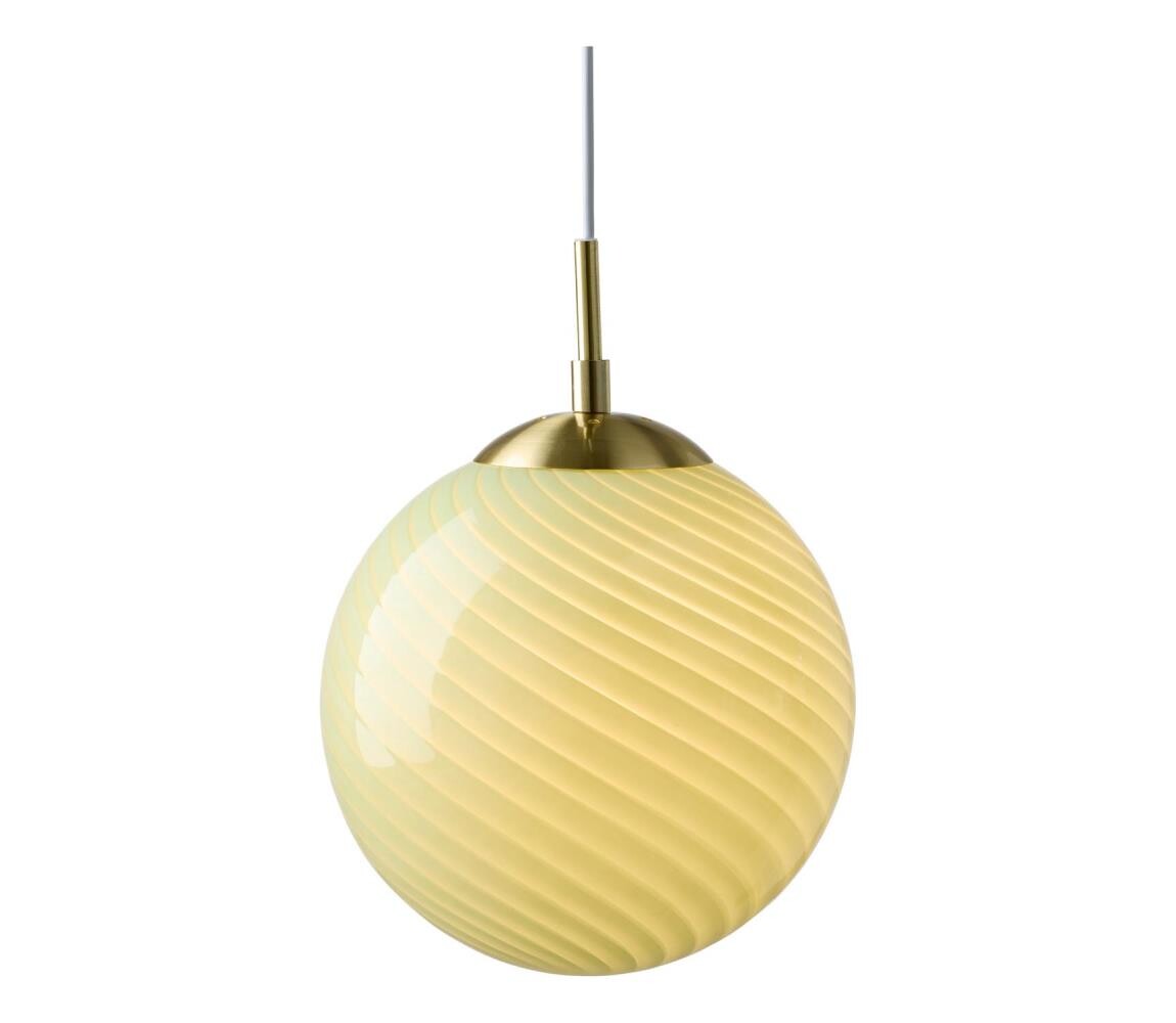 Halo Design 748525 - Lustr na lanku CANDY 1xE27/25W/230V pr. 25 cm zelená/mosaz 748525