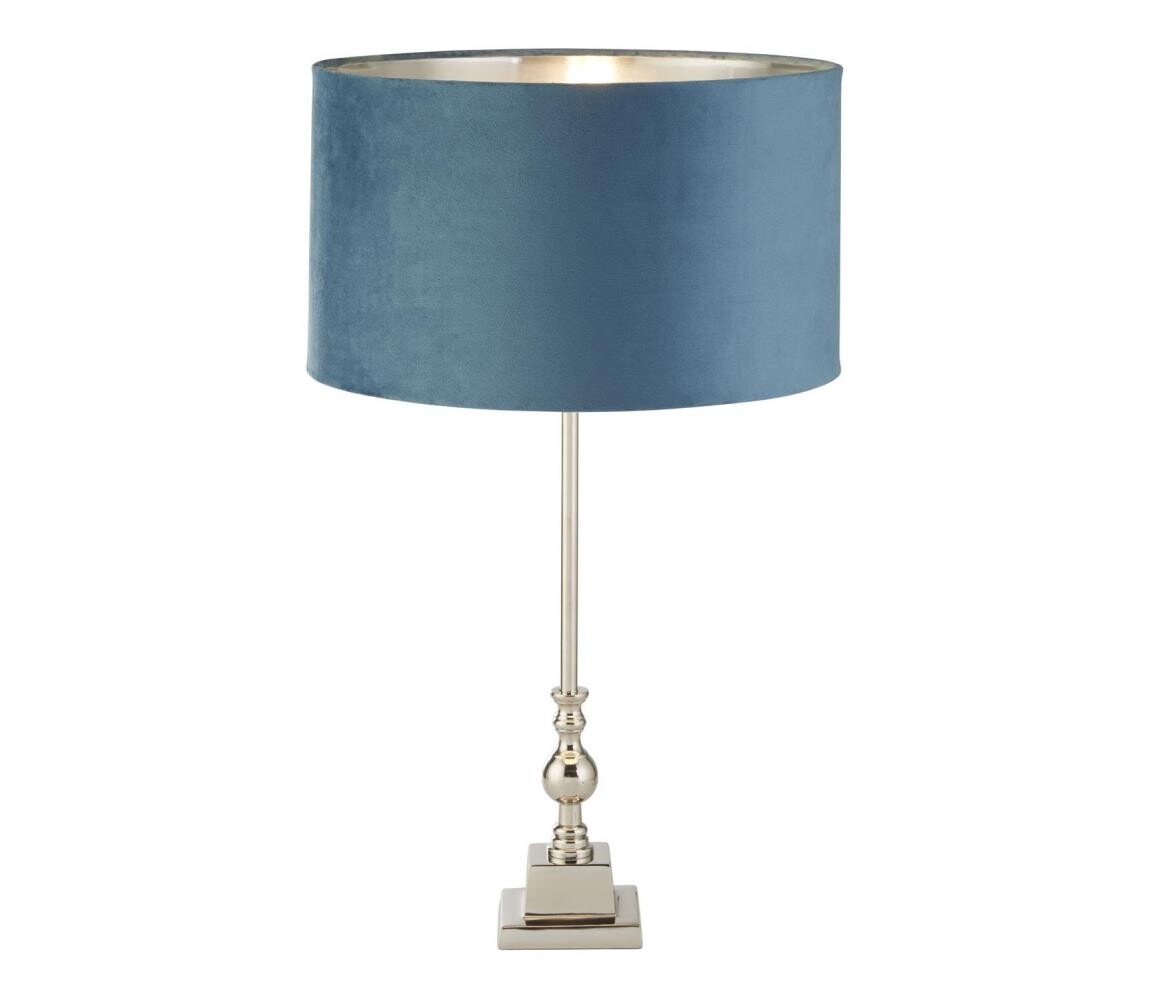 Searchlight EU81214TE - Stolní lampa WHITBY 1xE27/10W/230V modrá/chrom EU81214TE