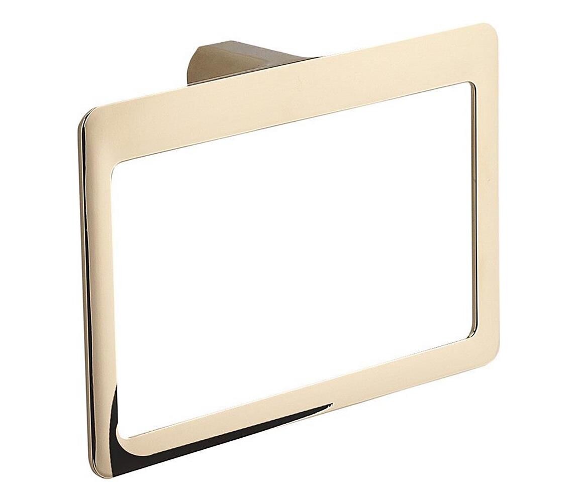 Gedy - Nástěnný věšák na ručníky PIRENEI 15x23 cm zlatá PI7087