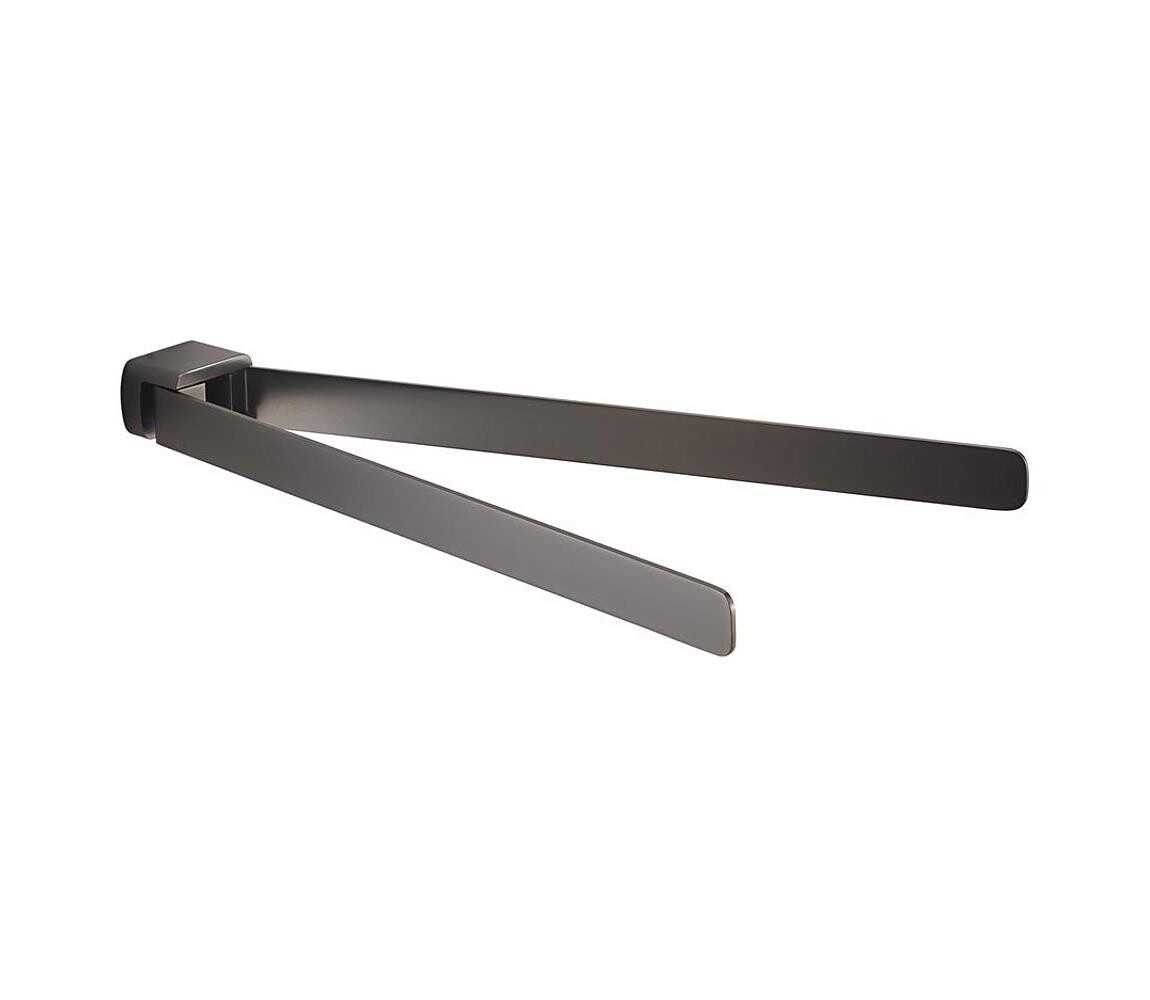 Gedy - Nástěnný věšák na ručníky PIRENEI 35,9 cm metalicky šedá PI2381