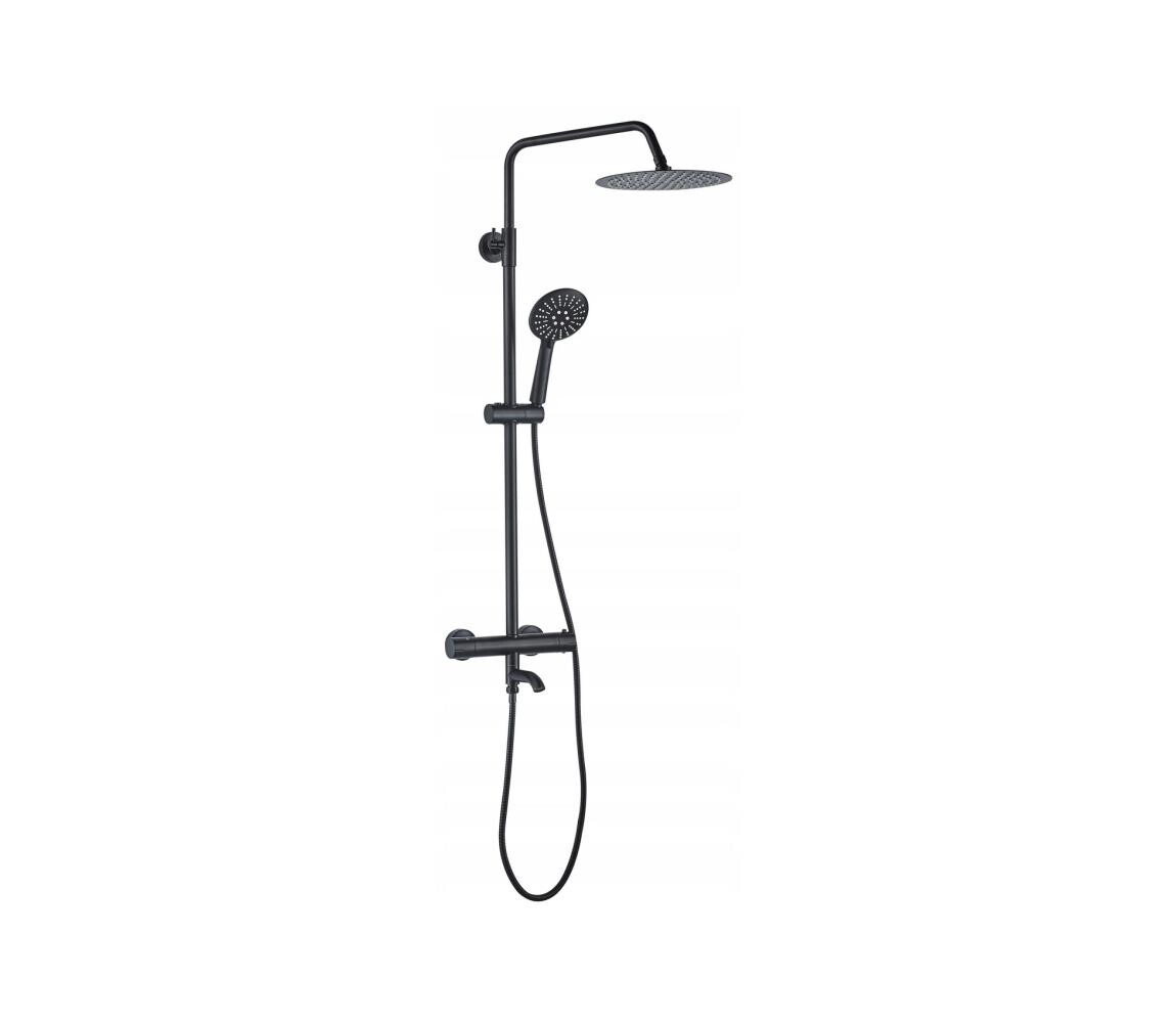 REA-P4113 - Sprchová sada s termostatickou baterií LUNGO matná černá REA-P4113