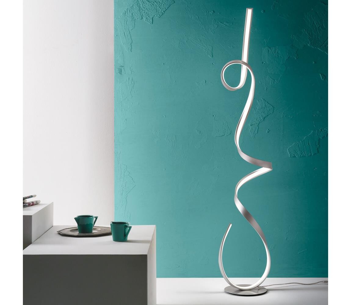 Ondaluce - LED Stmívatelná stojací lampa LUMEN LED/30W/230V stříbrná PT.LUMEN