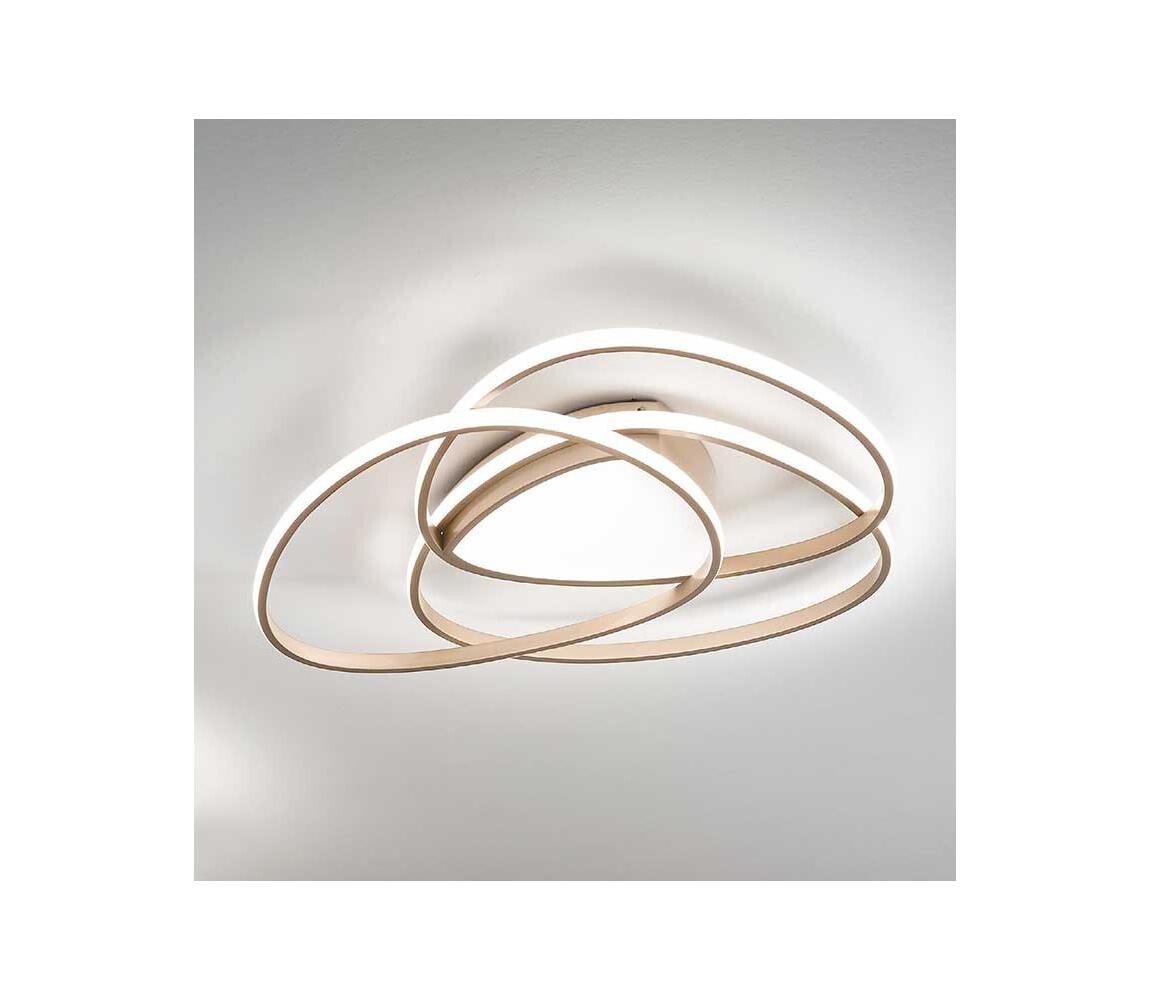 Ondaluce - LED Stmívatelné stropní svítidlo ROSE LED/80W/230V zlatá PL.ROSE/GRORO3000K