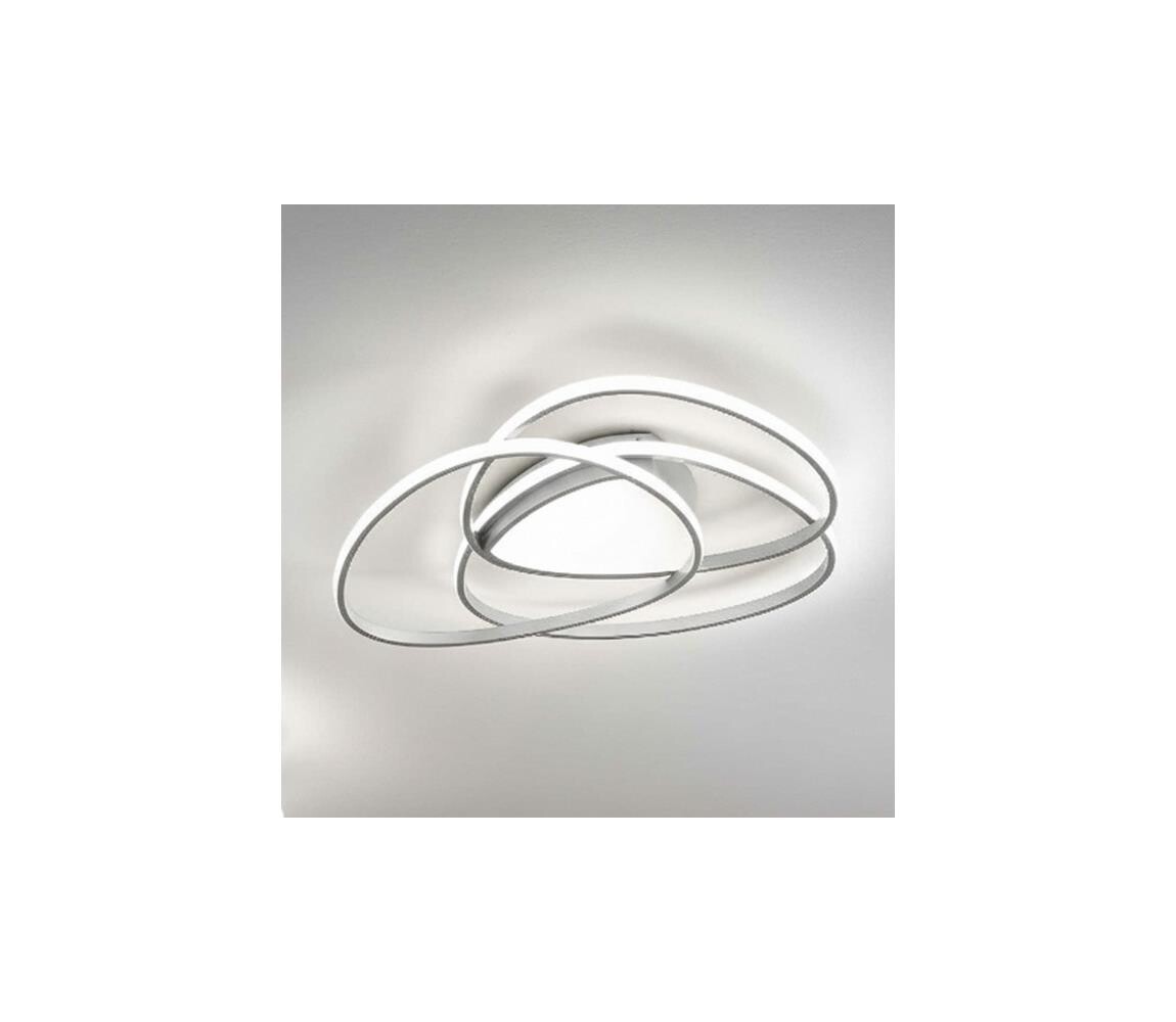 Ondaluce - LED Stmívatelné stropní svítidlo ROSE LED/60W/230V stříbrná PL.ROSE/PCSIL3000K