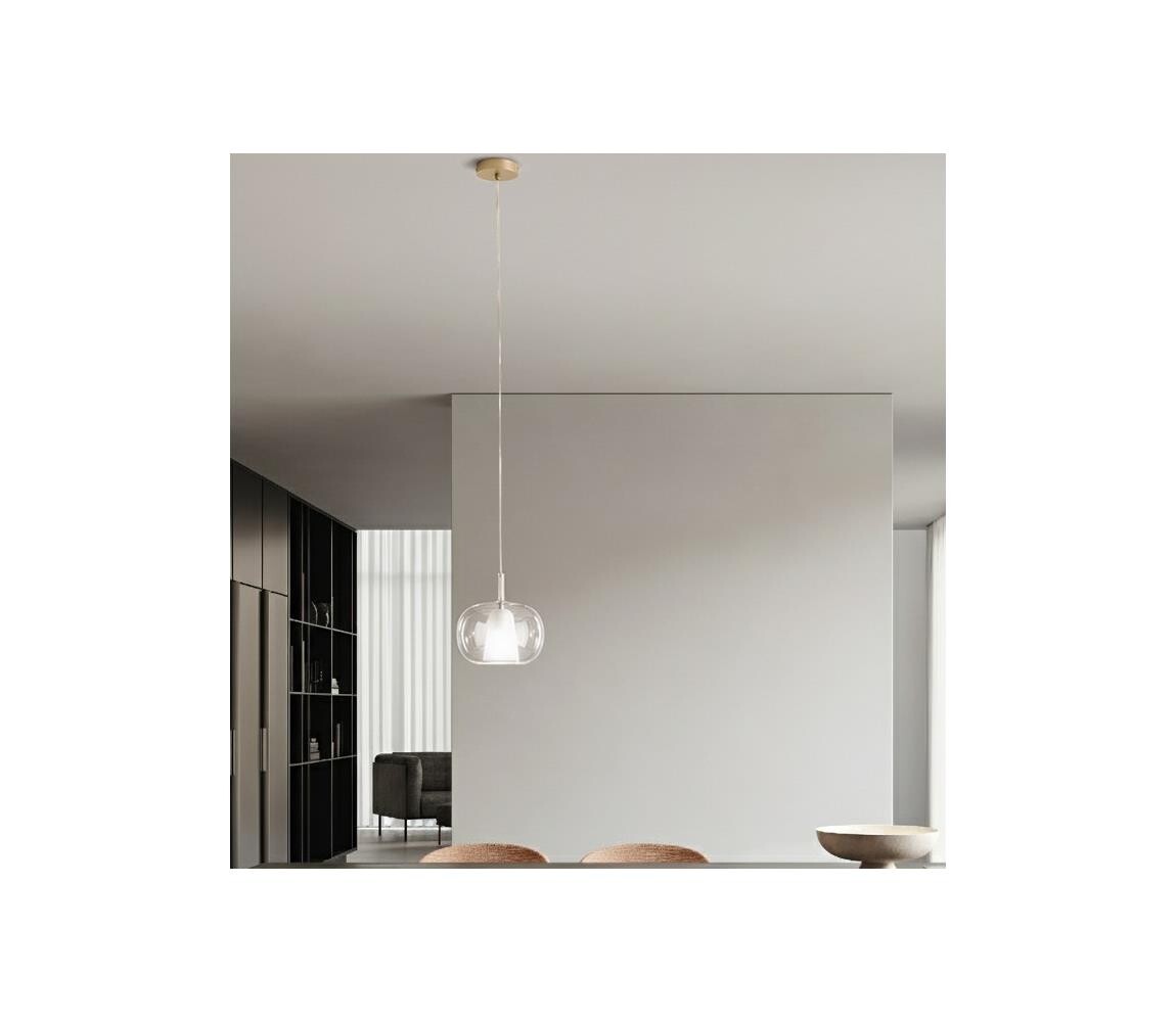 Ondaluce - Lustr na lanku TH 2xE27/15W/230V čirá SO.TH/2-TRASPA