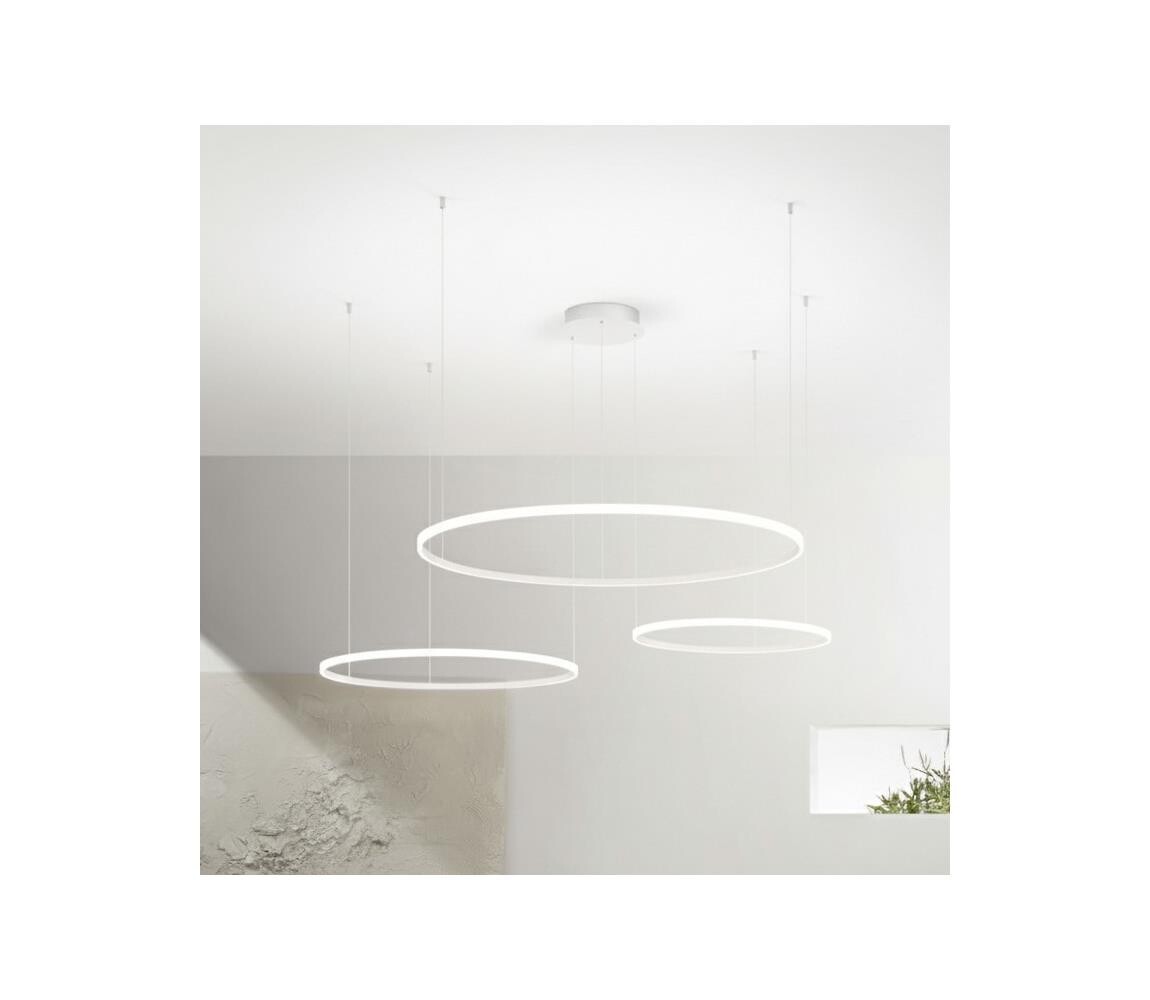 Ondaluce - LED Stmívatelný lustr na lanku SOEL LED/28W/230V+LED/38W+LED/47W SO.SOEL/3-BIANCO