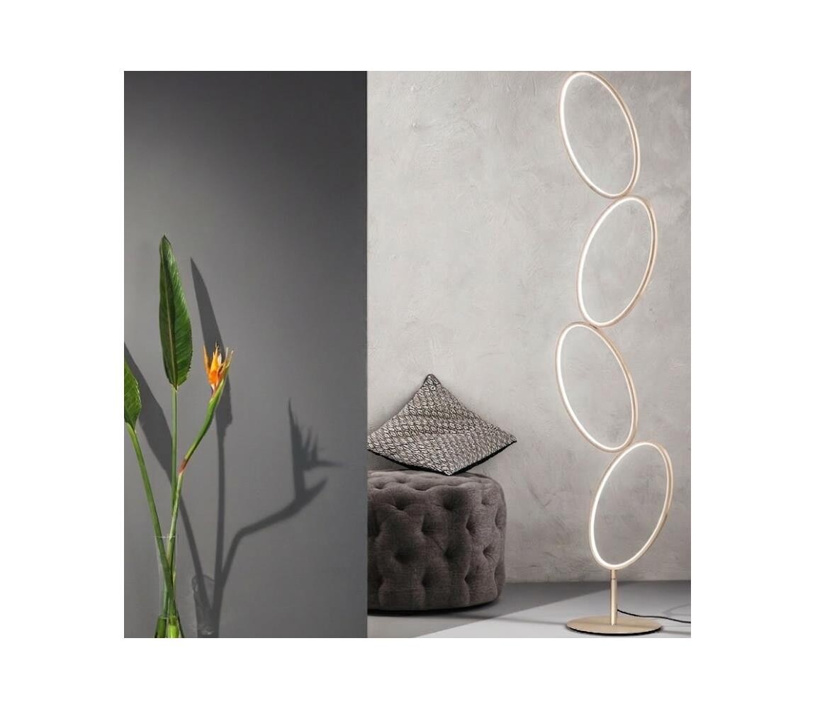 Ondaluce - LED Stmívatelná stojací lampa RICE LED/38W/230V zlatá PT.RICE/ORO