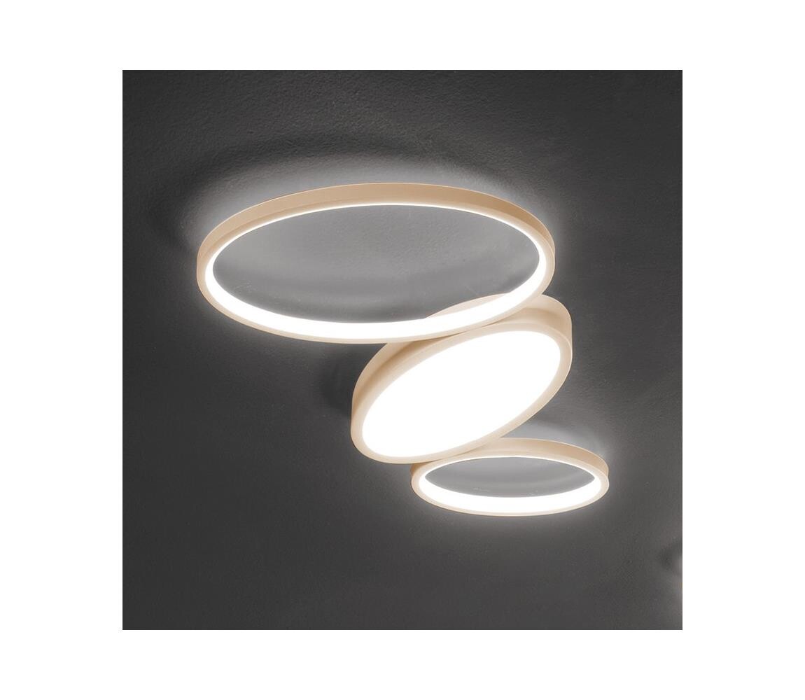 Ondaluce - LED Stmívatelné stropní svítidlo RICE LED/25W/230V 38x63 cm zlatá PL.RICE/PC-ORO