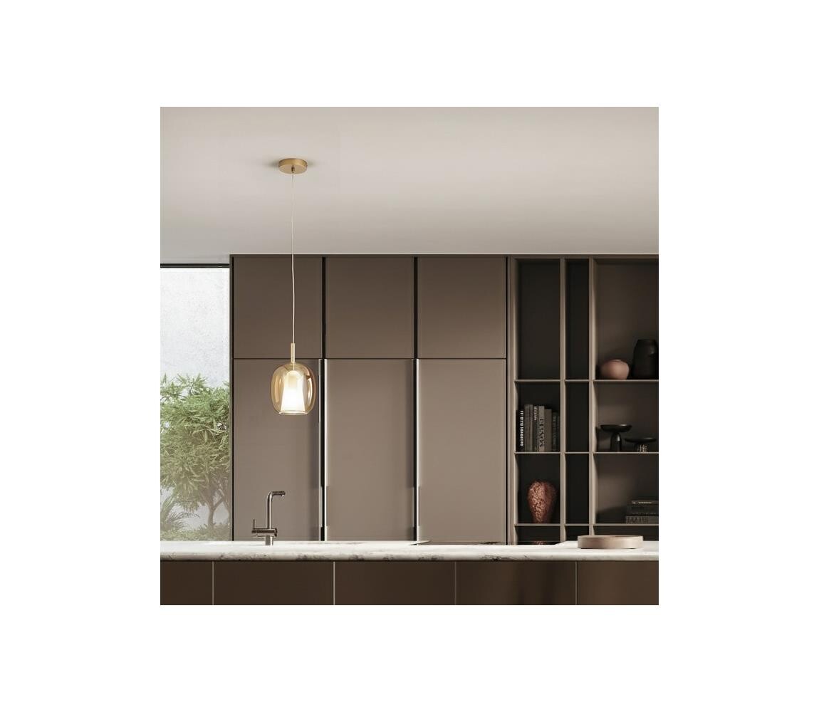 Ondaluce - Lustr na lanku TH 3xE27/15W/230V kouřová béžová SO.TH/3-AMBRA
