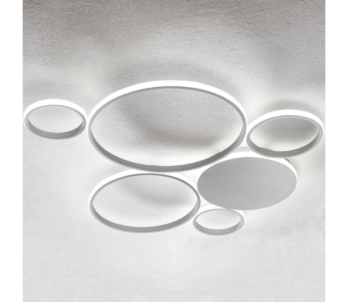 Ondaluce - LED Stmívatelné stropní svítidlo POIS LED/68W/230V stříbrná PL.POIS/SILV4000GR