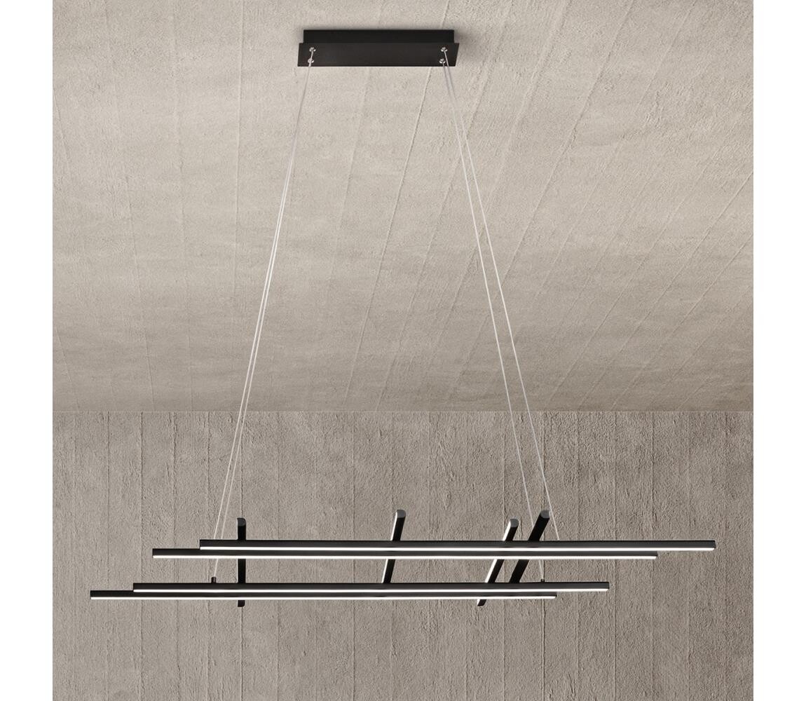 Ondaluce - LED Stmívatelný lustr na lanku MOVIDA LED/114W/230V černá SO.MOVIDA/NERO