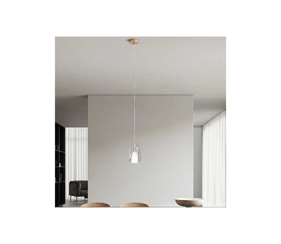 Ondaluce - Lustr na lanku TH 1xE27/15W/230V čirá SO.TH/1-TRASPA