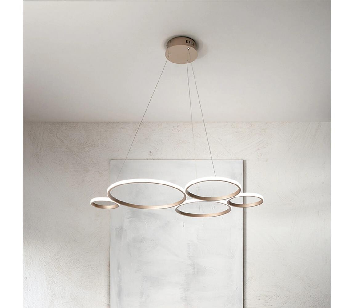 Ondaluce - LED Stmívatelný lustr na lanku POIS LED/60W/230V zlatá SO.POIS/ORO