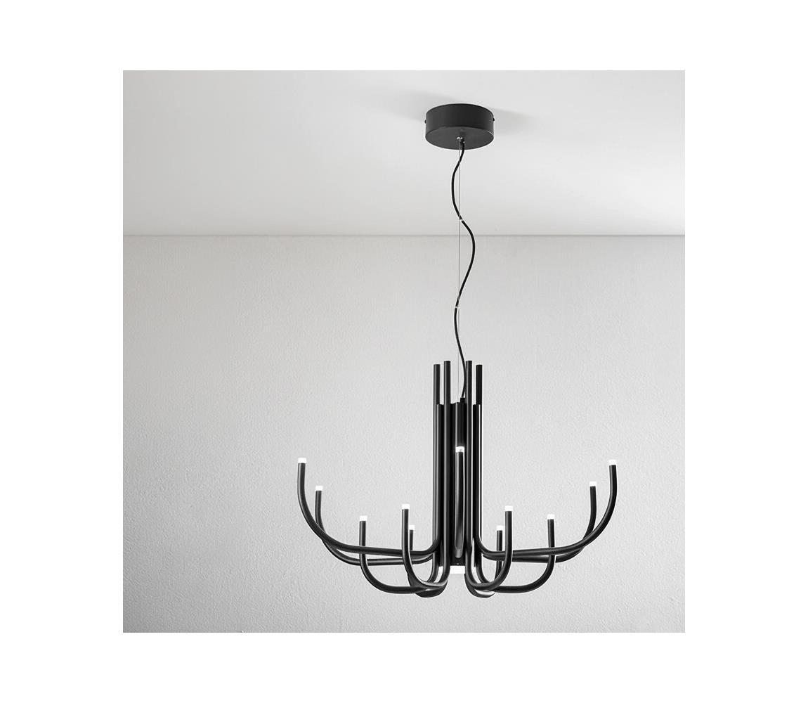 Ondaluce - LED Stmívatelný lustr na lanku NOUVEAU LED/35W/230V černá SO.NOUVEAU/NERO