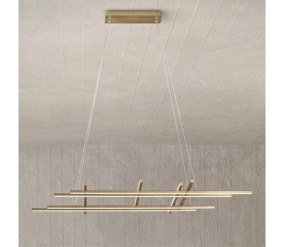 Ondaluce - LED Stmívatelný lustr na lanku MOVIDA LED/114W/230V zlatá SO.MOVIDA/ORO