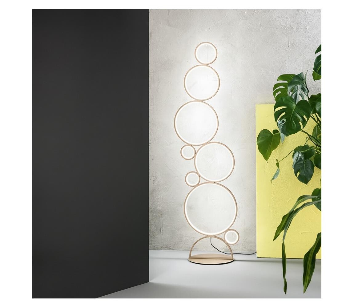 Ondaluce - LED Stmívatelná stojací lampa POIS LED/52W/230V zlatá PT.POIS/ORO