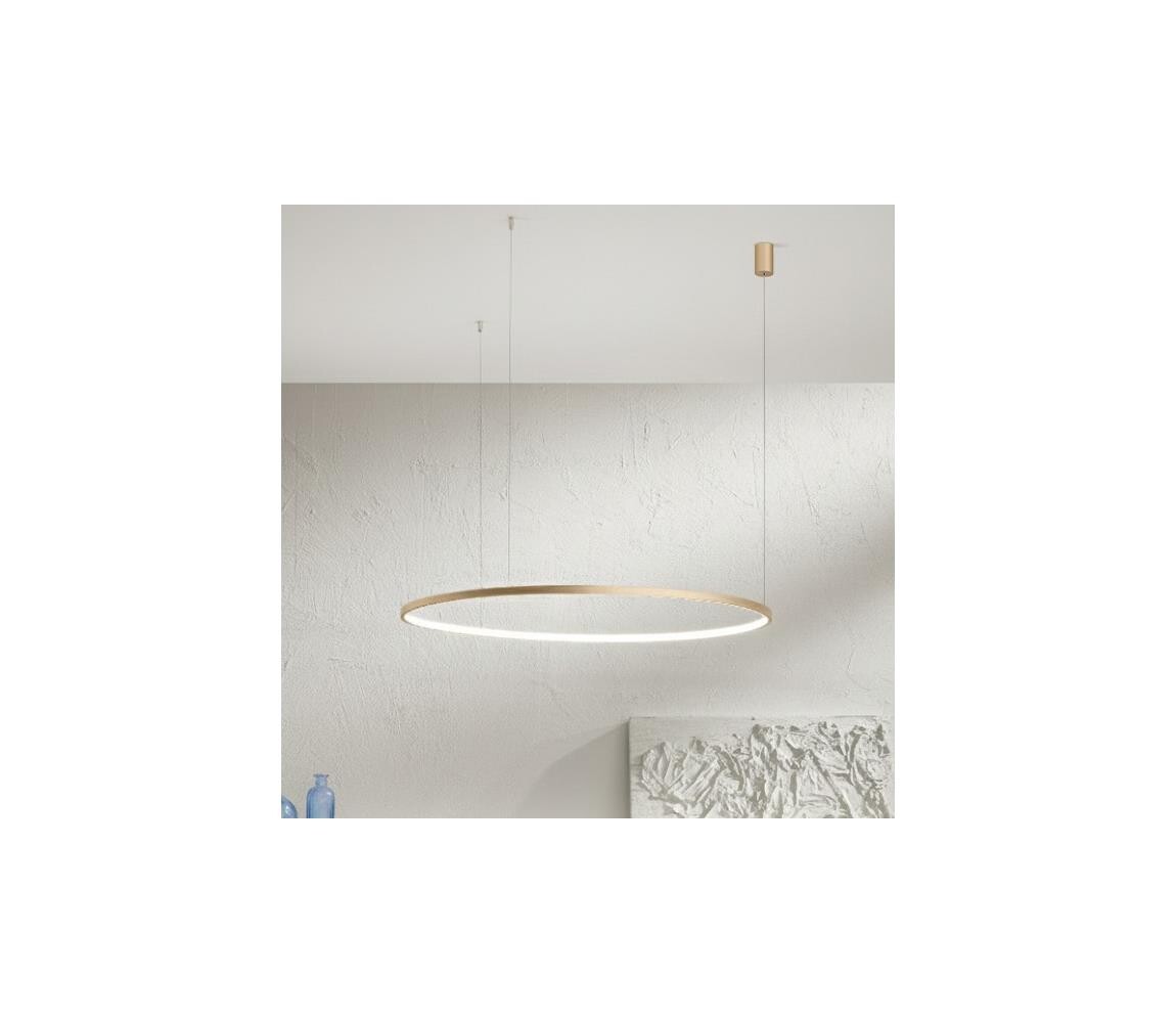 Ondaluce - LED Stmívatelný lustr na lanku SOEL LED/28W/230V pr. 60 cm zlatá SO.SOEL/60-ORO