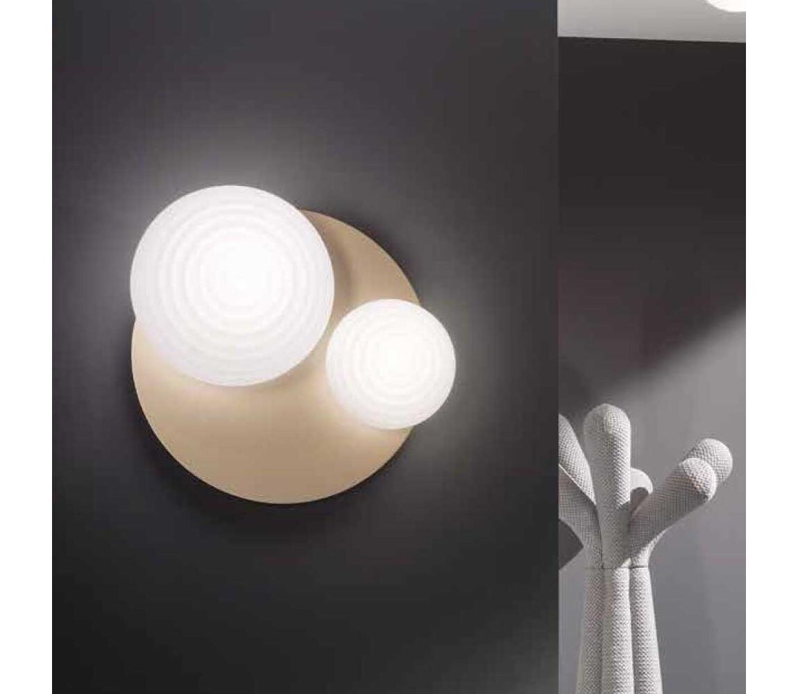 Ondaluce - Nástěnné svítidlo TONDO 1xE14/10W/230V + 1xE27/15W zlatá/bílá PL.TONDO/2-ORO