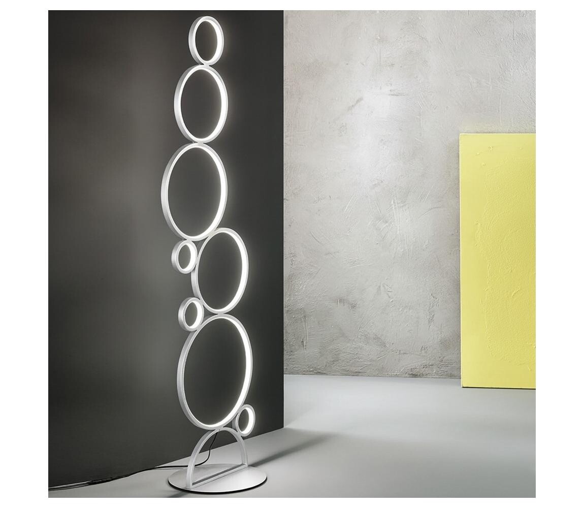 Ondaluce - LED Stmívatelná stojací lampa POIS LED/52W/230V stříbrná PT.POIS/SILVER