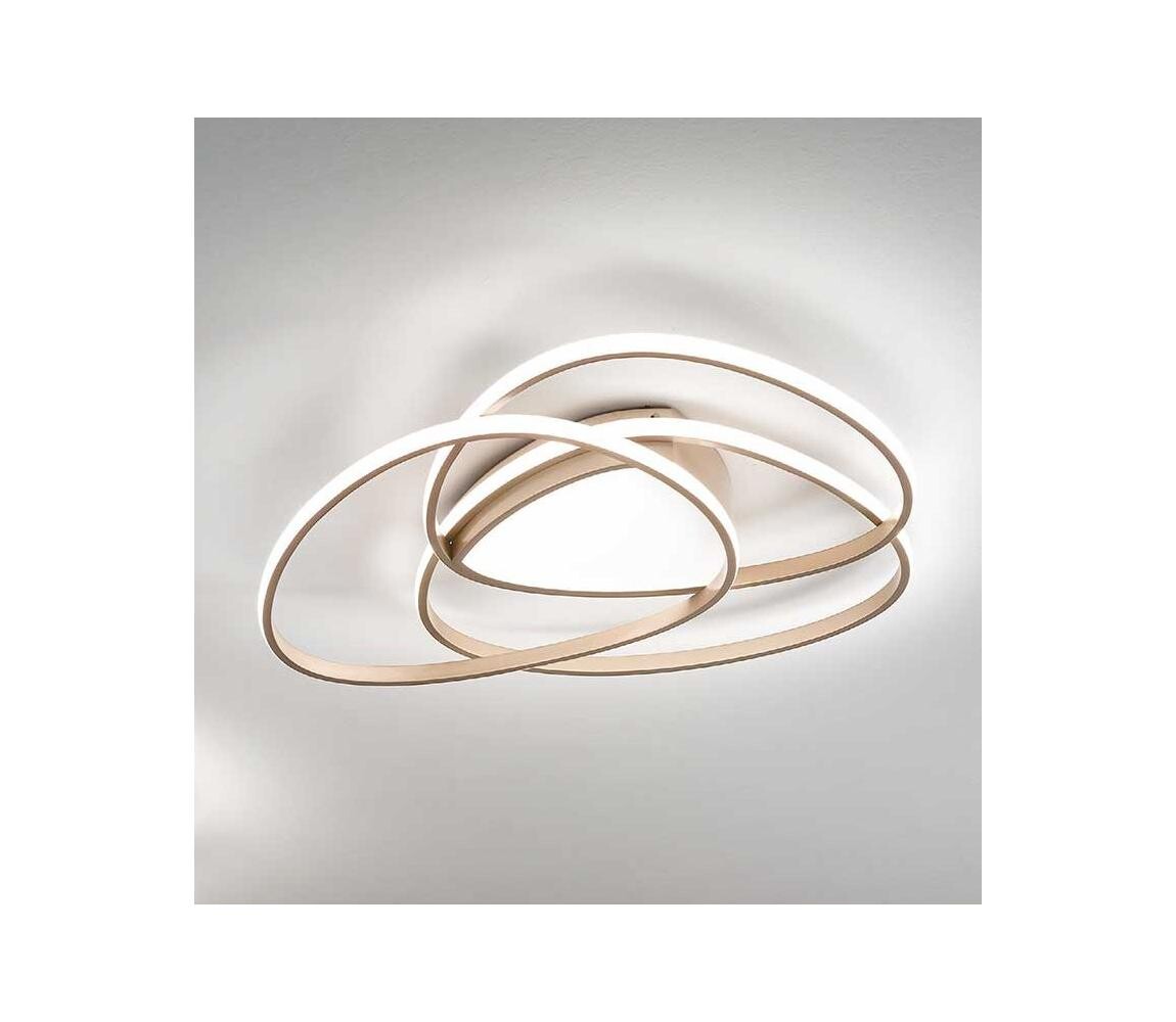 Ondaluce - LED Stmívatelné stropní svítidlo ROSE LED/70W/230V zlatá PL.ROSE/MDORO3000K