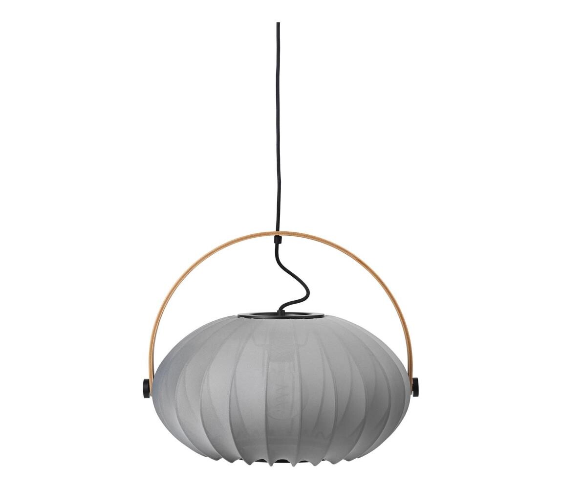 Halo Design 746354 - Lustr na lanku DC 1xE27/40W/230V pr. 40 cm šedá/dub 746354