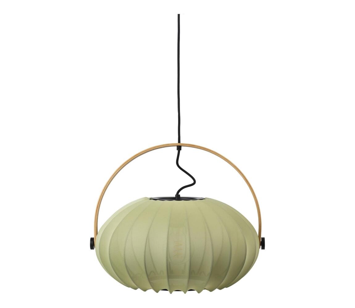 Halo Design 746361 - Lustr na lanku DC 1xE27/40W/230V pr. 40 cm zelená/dub 746361
