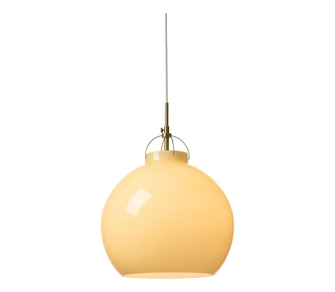 Halo Design 748075 - Lustr na lanku TOSCANA 1xE27/40W/230V pr. 36 cm béž./mosaz 748075